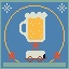 pixel art thumbnail representing the game, Beer Heist
